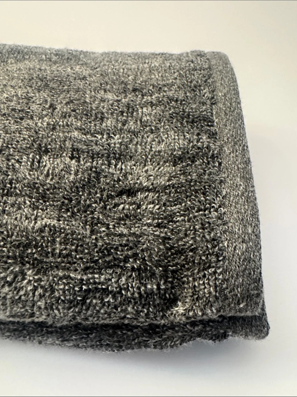 2pc COMMON THREAD Eco-Melange Bamboo/Cotton Bath Hand Towel Set - Heather DKGrey